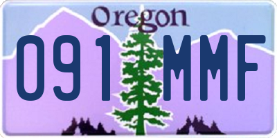 OR license plate 091MMF