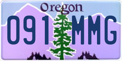 OR license plate 091MMG
