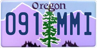 OR license plate 091MMI