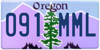 OR license plate 091MML