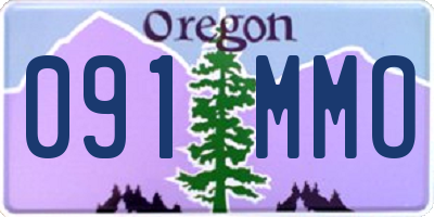 OR license plate 091MMO