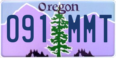 OR license plate 091MMT