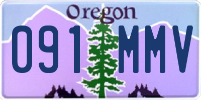 OR license plate 091MMV