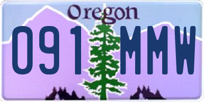 OR license plate 091MMW