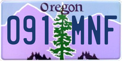 OR license plate 091MNF