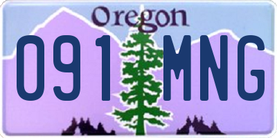 OR license plate 091MNG