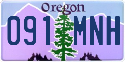 OR license plate 091MNH