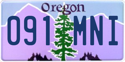 OR license plate 091MNI
