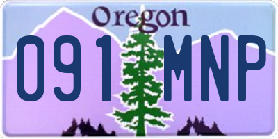OR license plate 091MNP