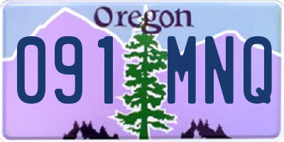 OR license plate 091MNQ