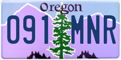 OR license plate 091MNR