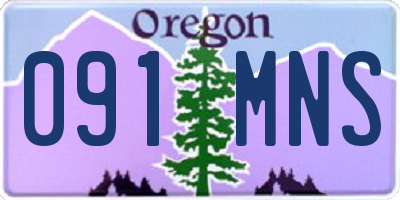 OR license plate 091MNS