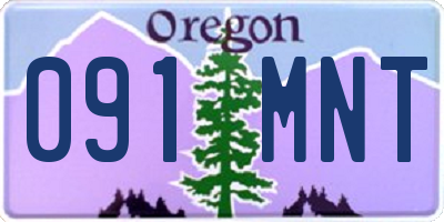 OR license plate 091MNT