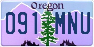 OR license plate 091MNU