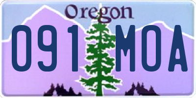 OR license plate 091MOA