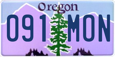 OR license plate 091MON