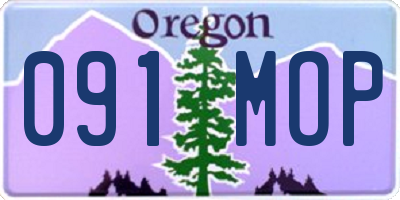 OR license plate 091MOP