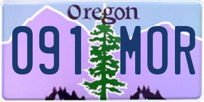 OR license plate 091MOR