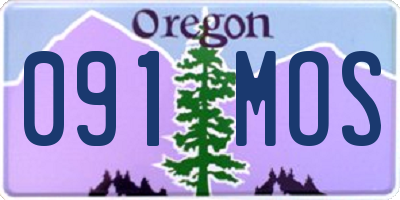 OR license plate 091MOS