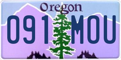 OR license plate 091MOU