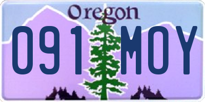 OR license plate 091MOY