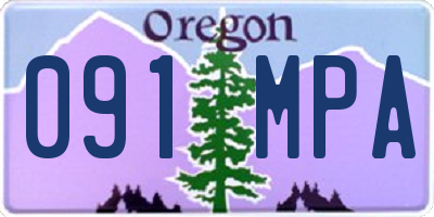 OR license plate 091MPA
