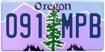 OR license plate 091MPB
