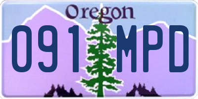OR license plate 091MPD