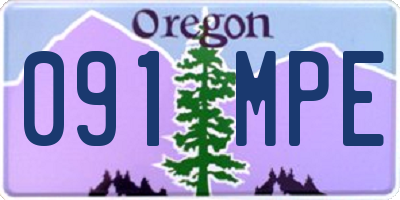 OR license plate 091MPE