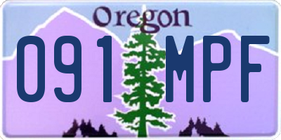 OR license plate 091MPF