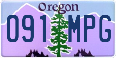 OR license plate 091MPG