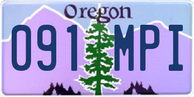 OR license plate 091MPI
