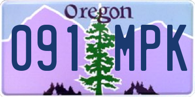 OR license plate 091MPK