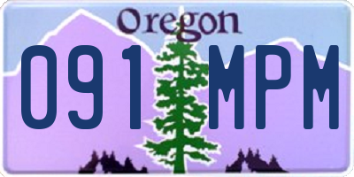 OR license plate 091MPM