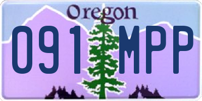OR license plate 091MPP