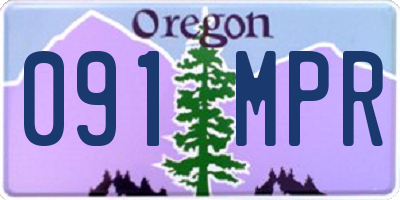 OR license plate 091MPR