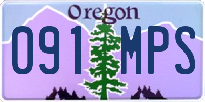 OR license plate 091MPS
