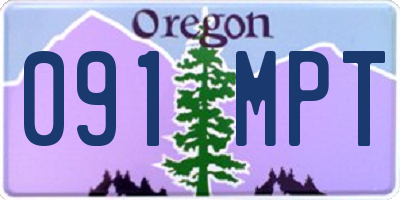 OR license plate 091MPT
