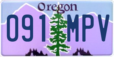 OR license plate 091MPV