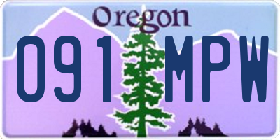 OR license plate 091MPW