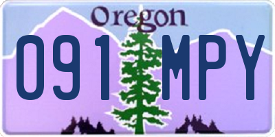 OR license plate 091MPY