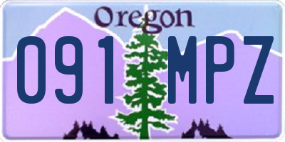 OR license plate 091MPZ
