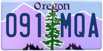 OR license plate 091MQA