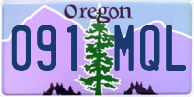OR license plate 091MQL