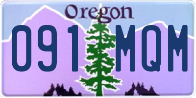 OR license plate 091MQM