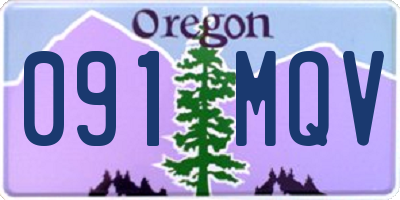 OR license plate 091MQV