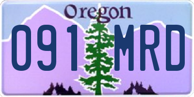 OR license plate 091MRD