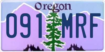 OR license plate 091MRF