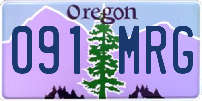 OR license plate 091MRG