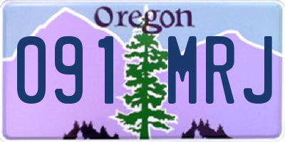 OR license plate 091MRJ